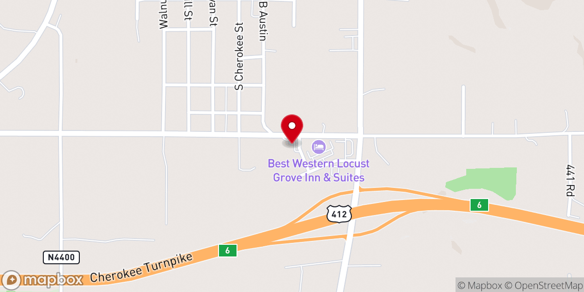 Map showing location of Cherokee Rainbow House