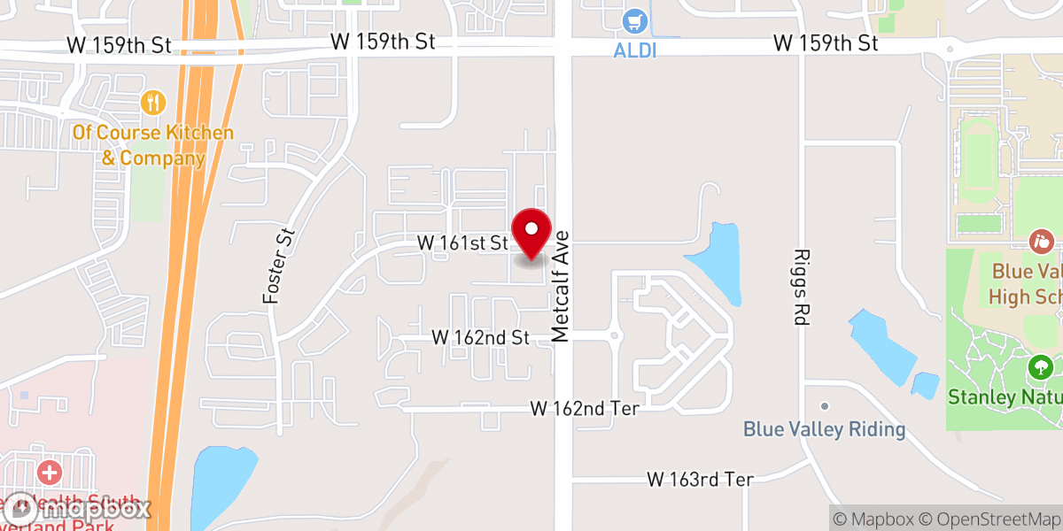 Map showing location of Southwoods Christian Church
