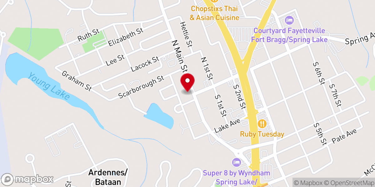Map showing location of Lewis Chapel Baptist Church