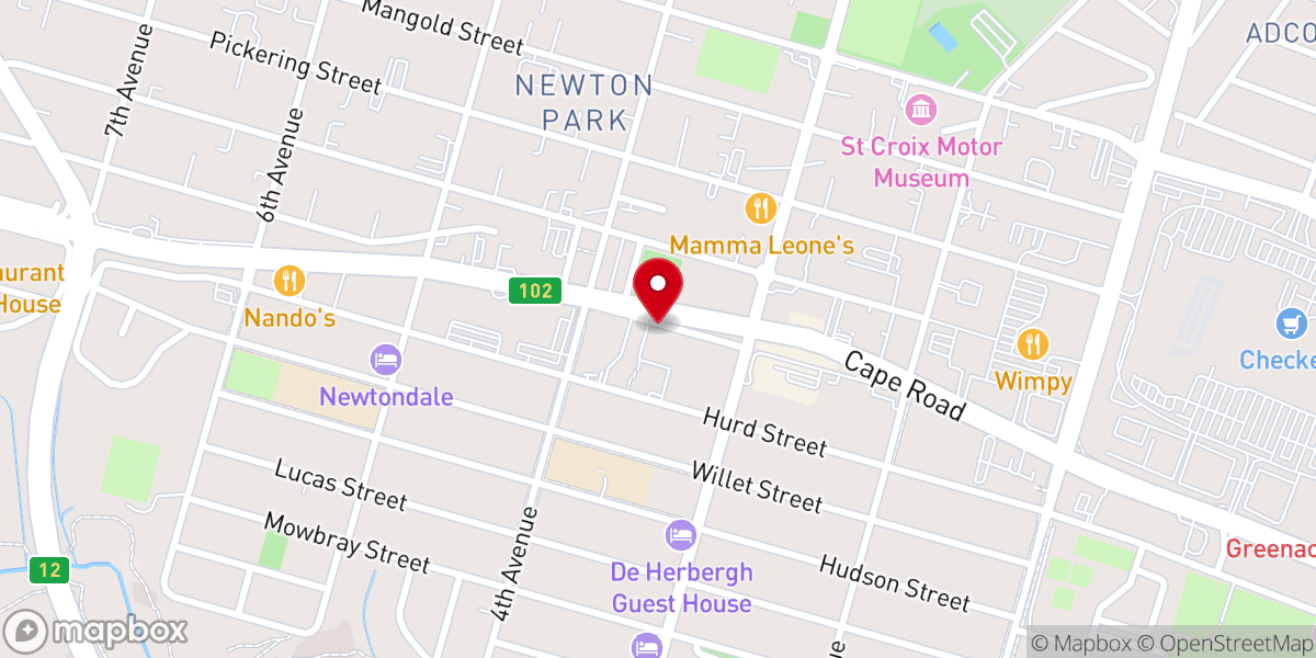 Map showing location of St. Hugh's Anglican Church
