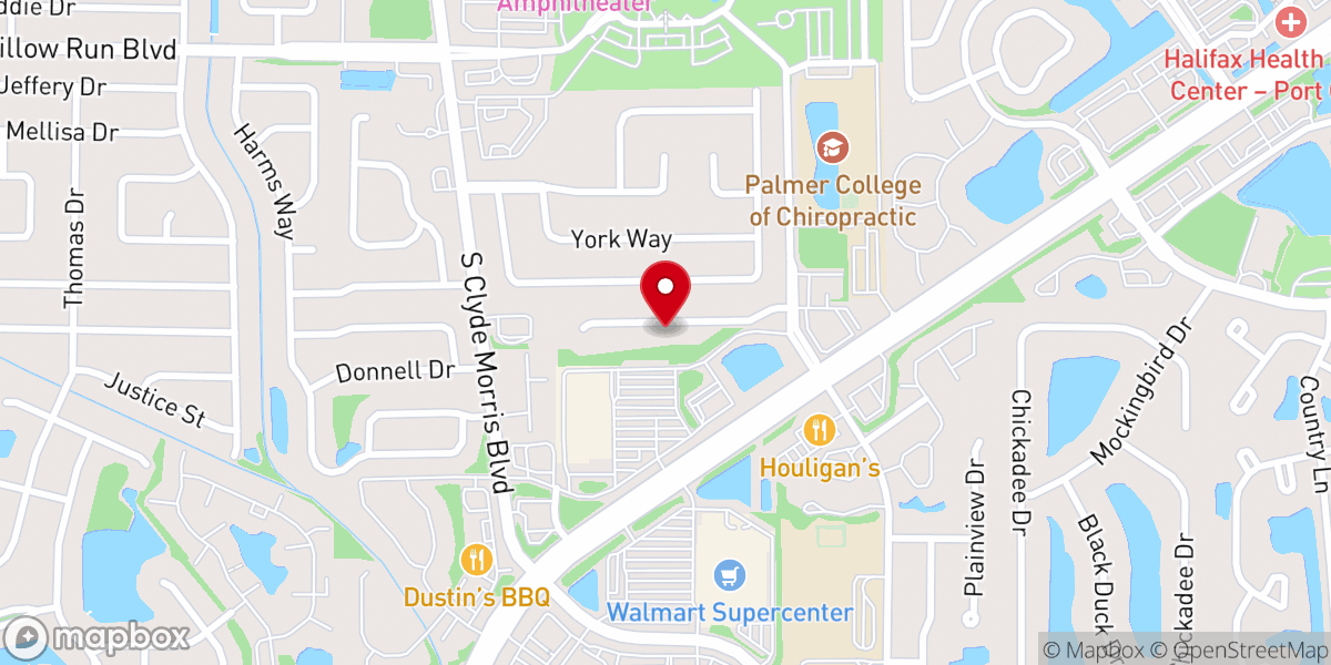 Map showing location of Church of Port Orange