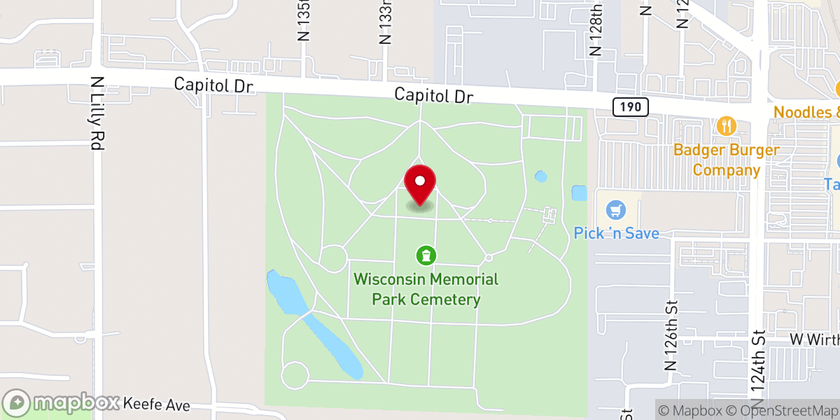 Map showing location of chapel of the chimes