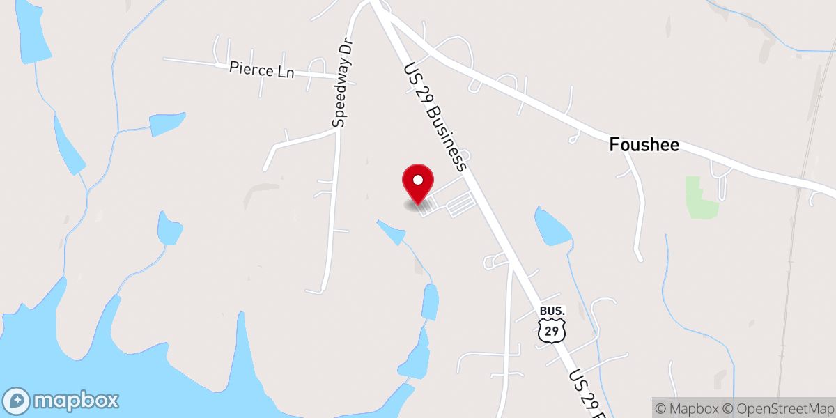 Map showing location of Elm Grove Baptist Church