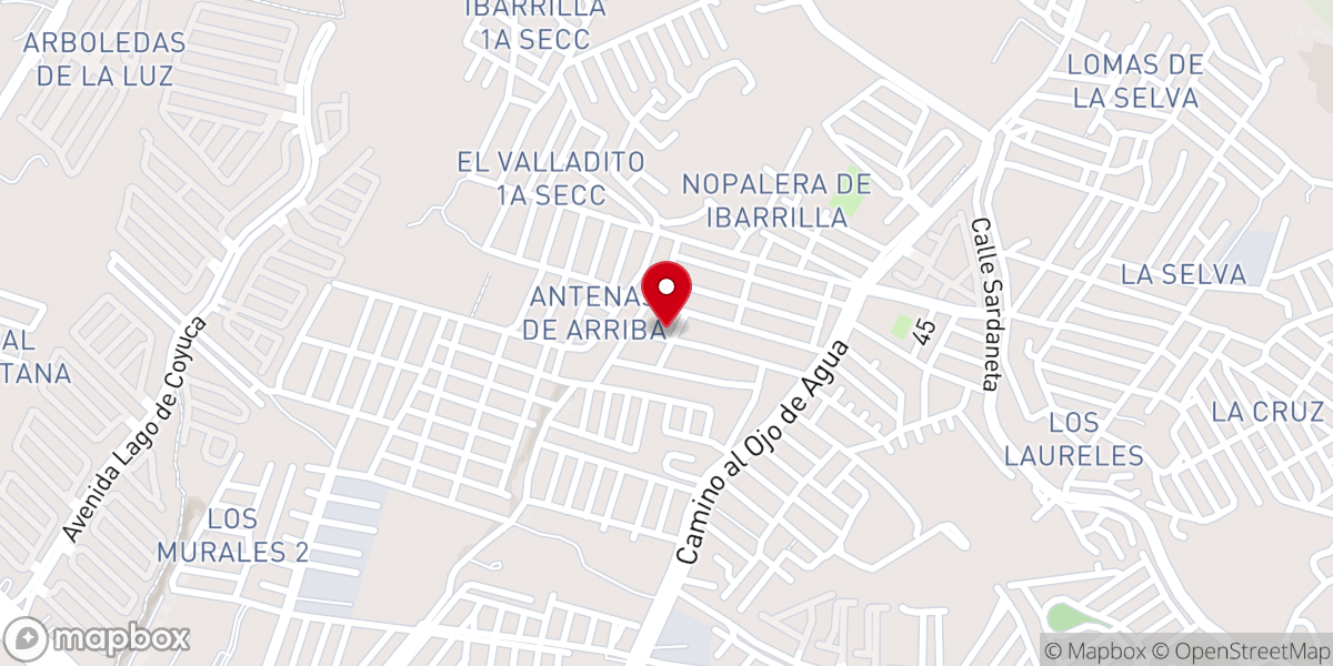 Map showing location of Iglesia Cristiana Ríos de Agua Viva