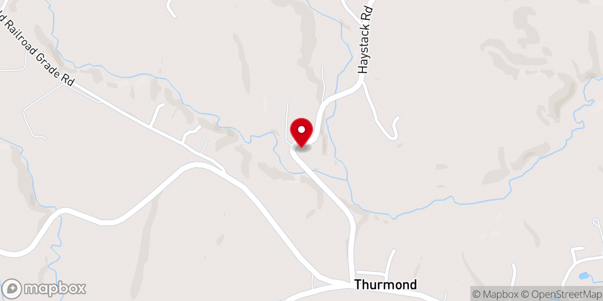 Map showing location of Gid Branch Baptist Church