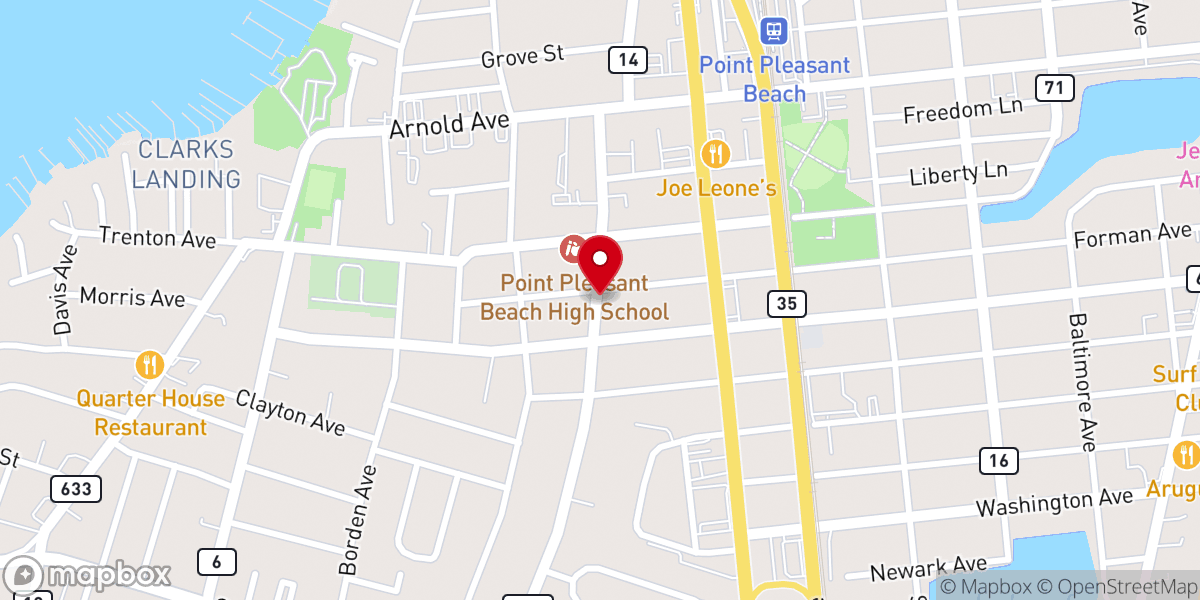 Map showing location of Point Pleasant Presbyterian Church