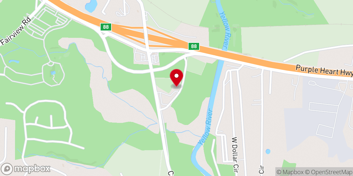 Map showing location of Historic Springfield Baptist Church