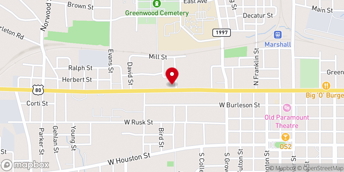 Map showing location of Betheseda Baptist Church