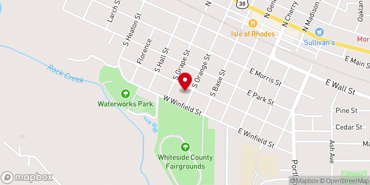 Map showing location of Bethesda Lutheran Church
