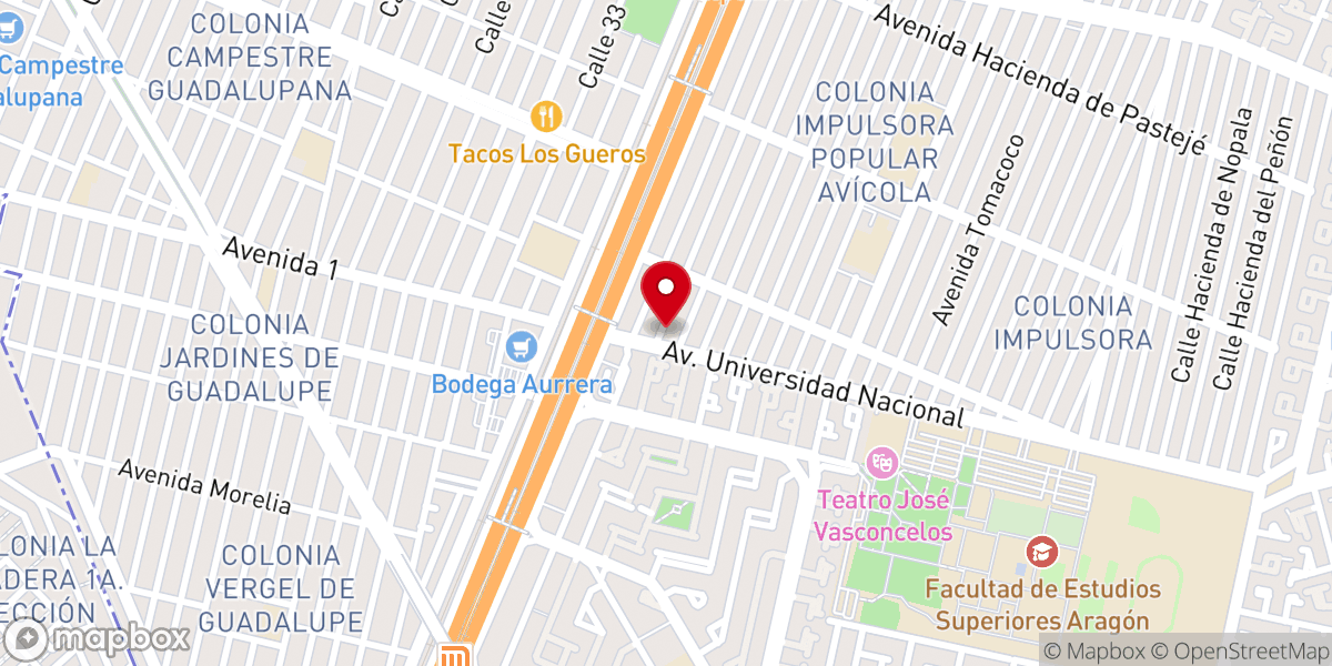 Map showing location of Templo Espiritualista Trinitario Mariano luz y fe de tu Esperanza
