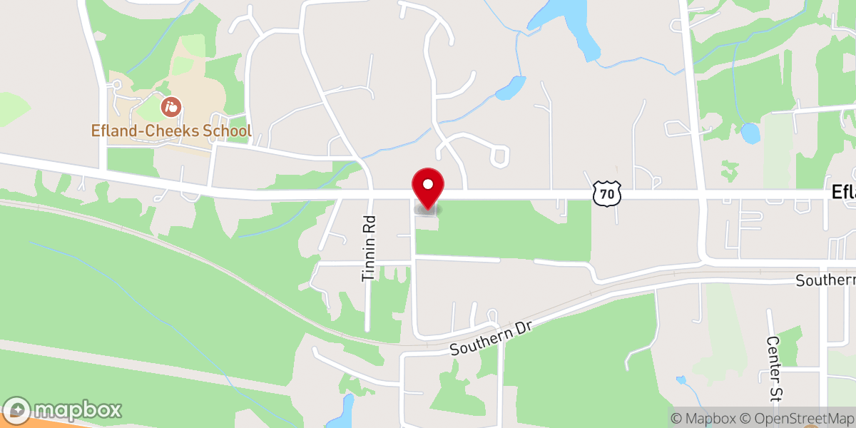 Map showing location of Gaines Chapel AME Church