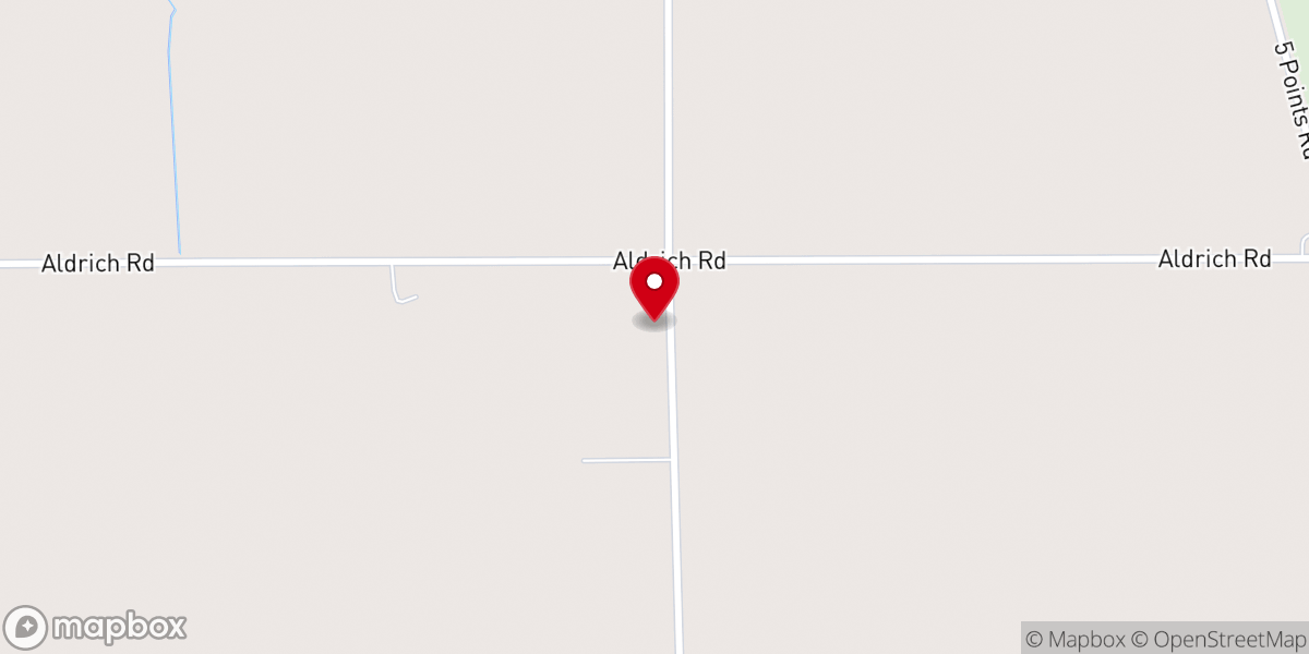 Map showing location of Mayfield Congregational Church