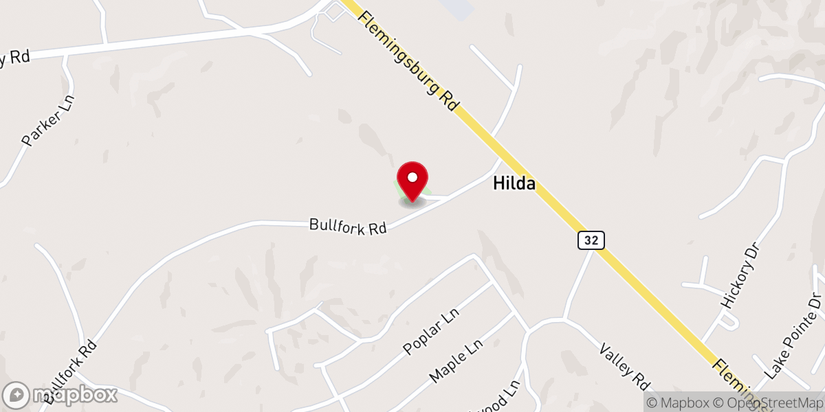 Map showing location of Mt Pisgah Christian Church
