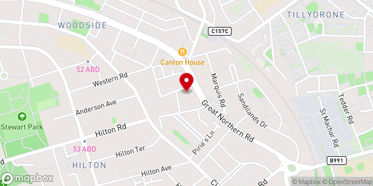 Map showing location of St Joseph's Church, Woodside