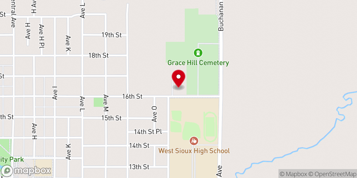 Map showing location of Hawarden Community Church