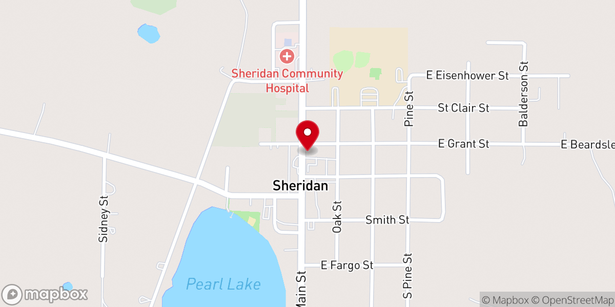 Map showing location of First Congregational