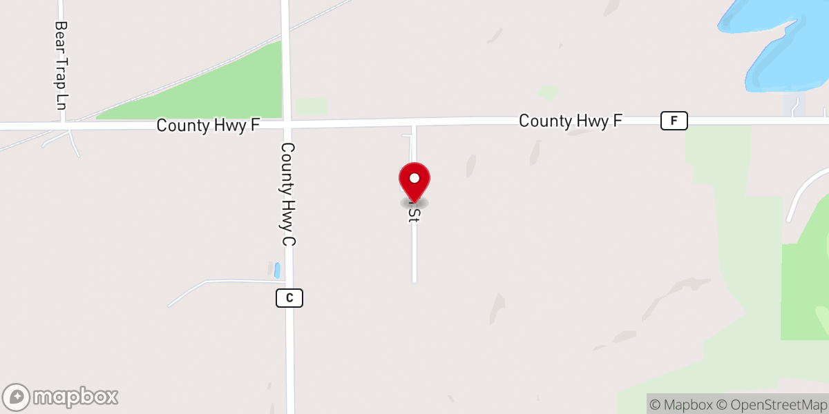 Map showing location of Amery Free Lutheran Church