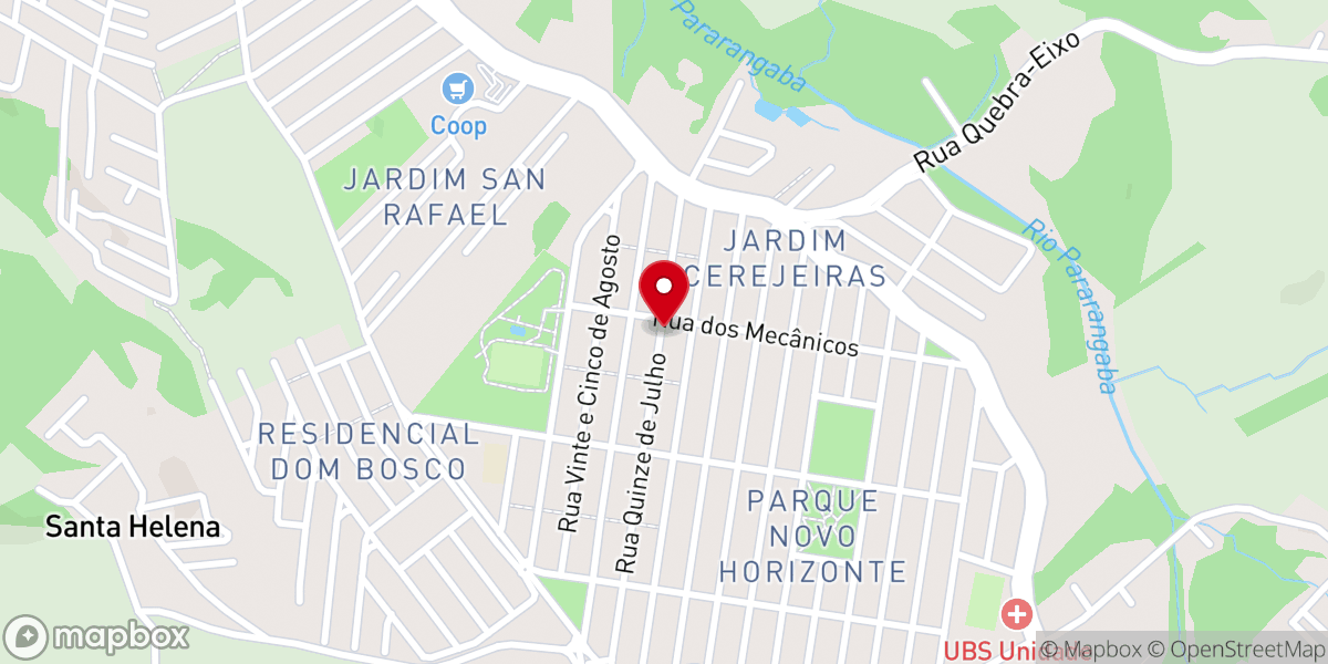 Map showing location of Igreja Evangélica Pentecostal