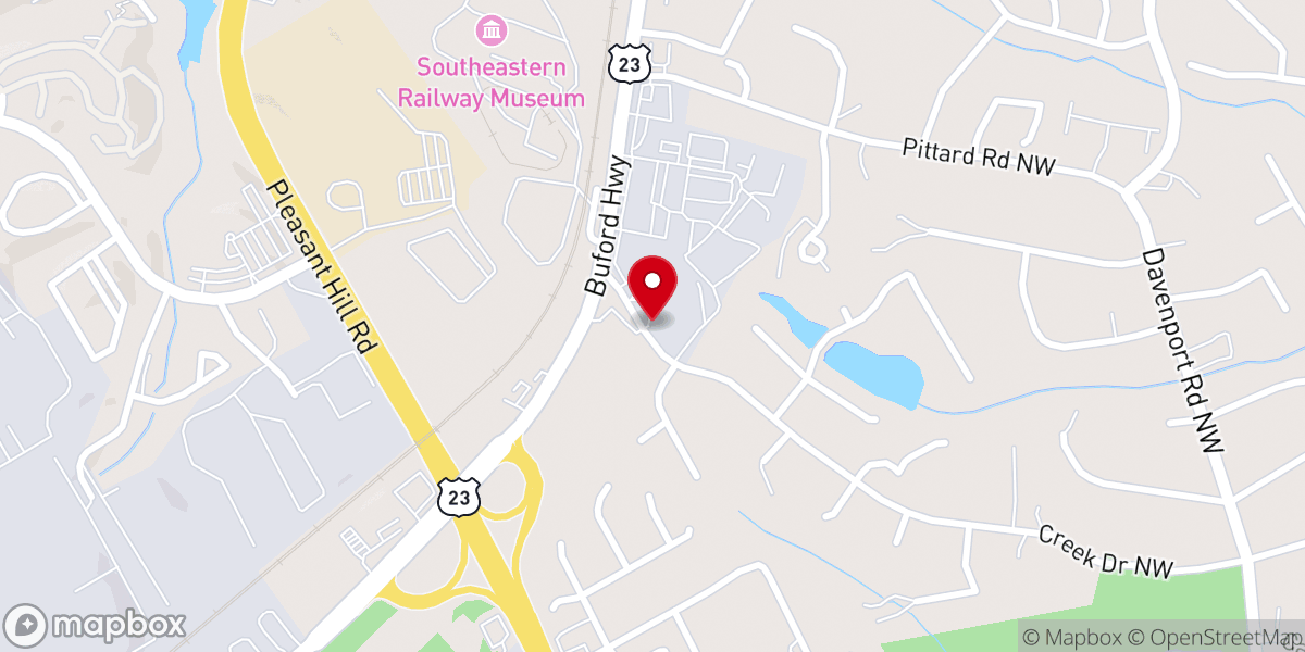 Map showing location of Georgia Baptist Foundation Inc