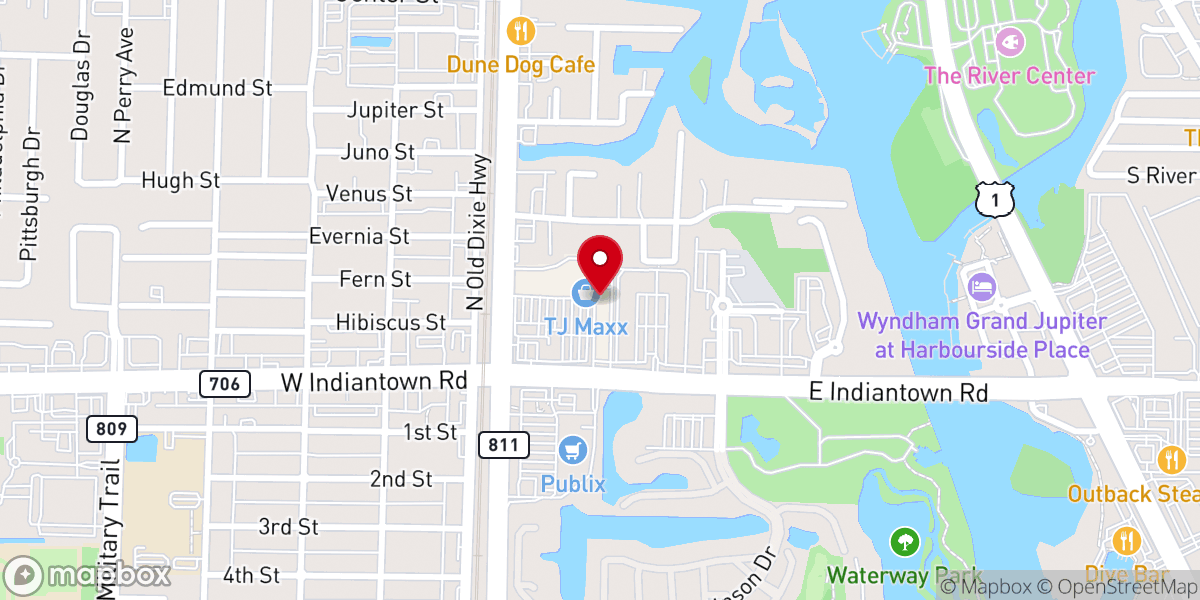 Map showing location of First Church-Christ Scientist