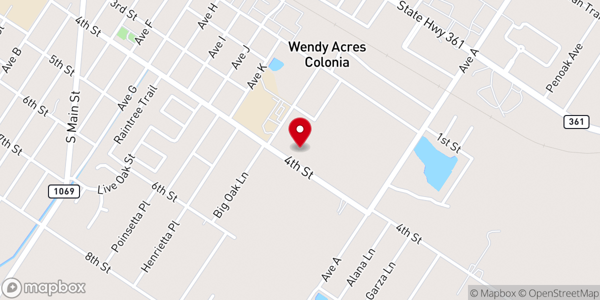 Map showing location of Eternal Rock Church