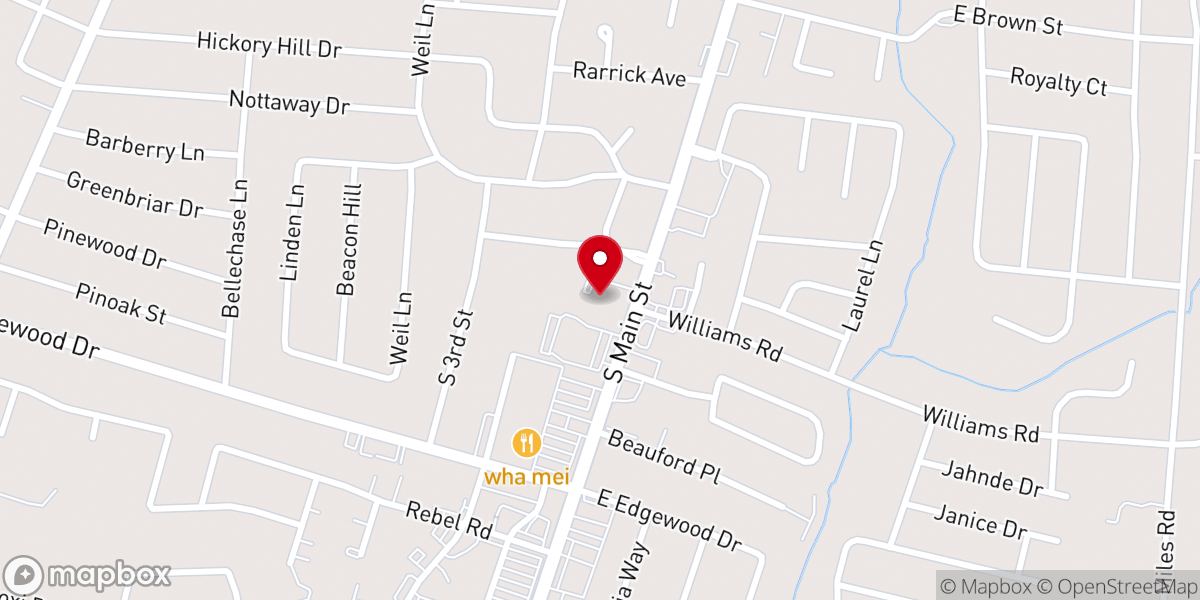 Map showing location of Nicholasville Church of Christ