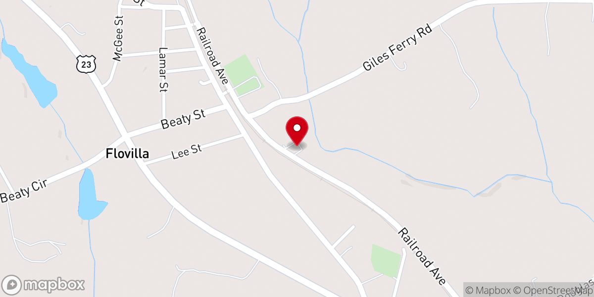 Map showing location of China Grove Baptist Church