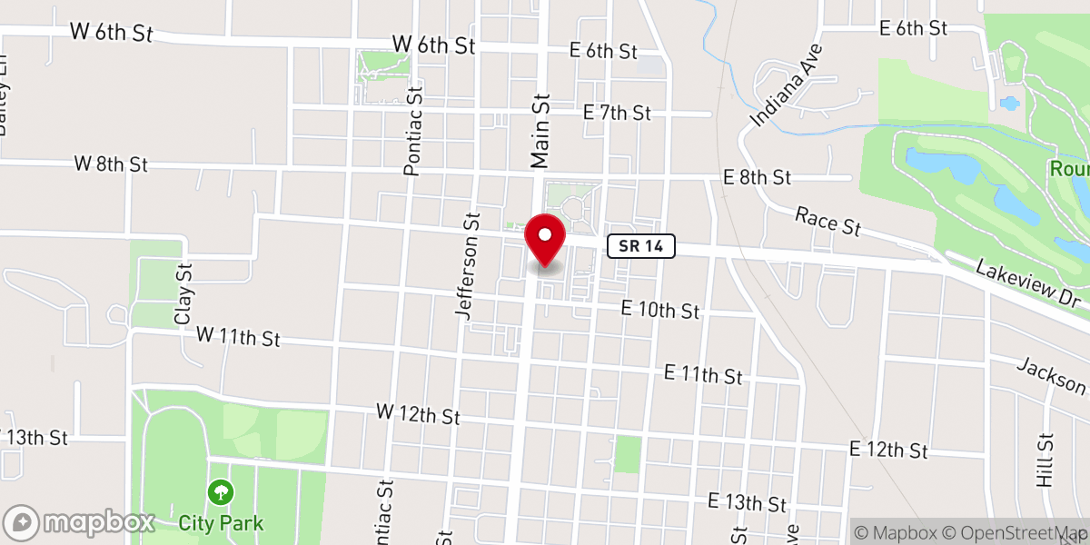 Map showing location of Solid Rock Church