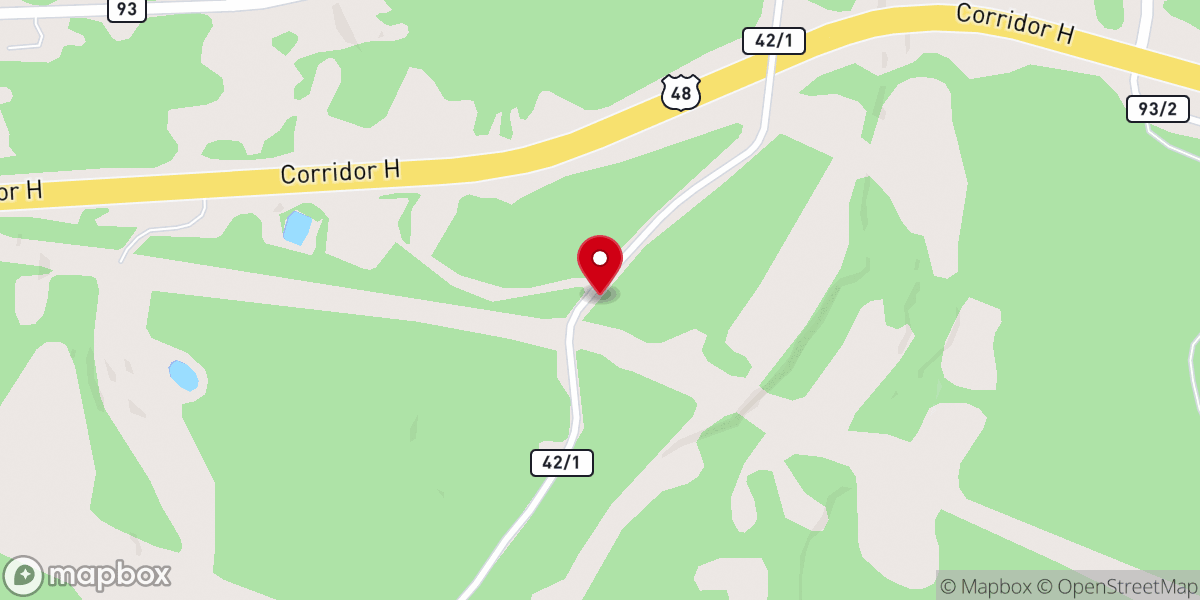 Map showing location of Allegheny Church of the Brethren