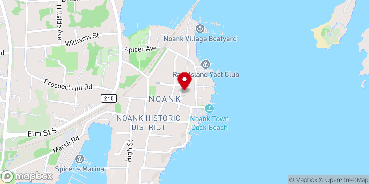 Map showing location of Noank Baptist Church