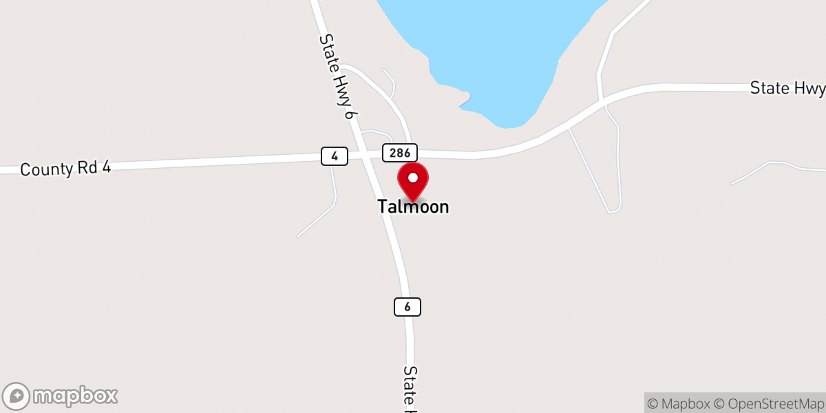 Map showing location of Talmoon
