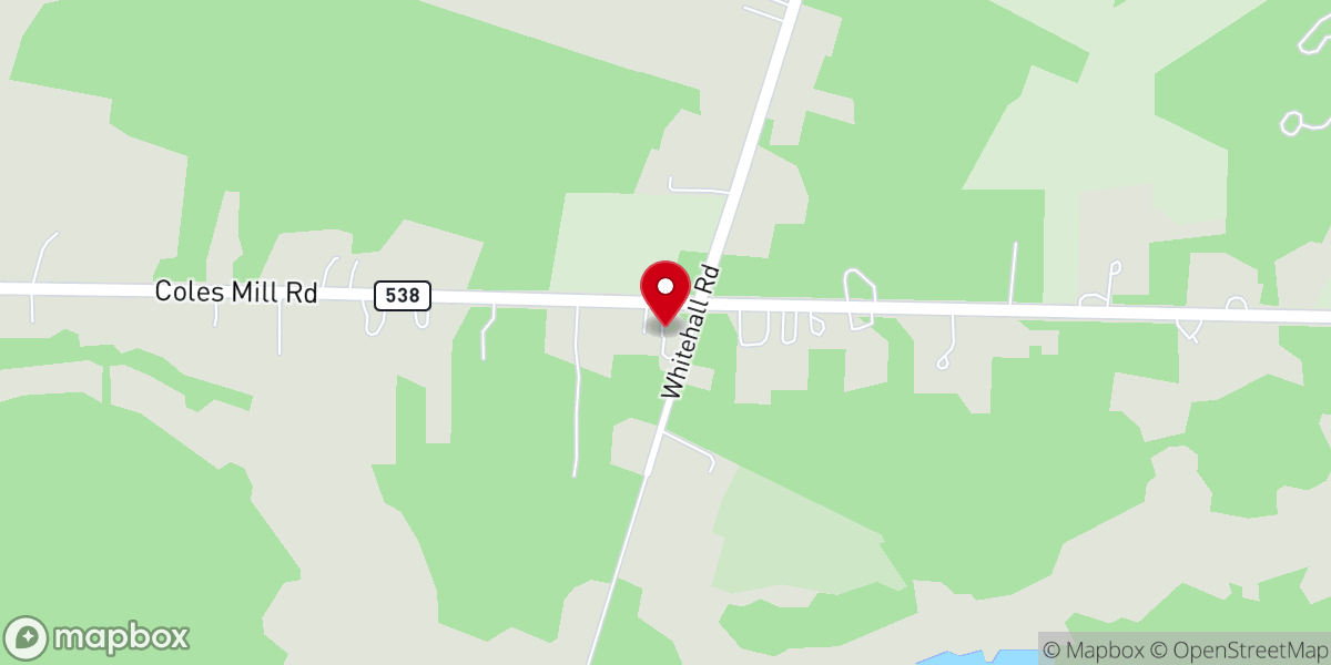 Map showing location of Cecil Tabernacle Church