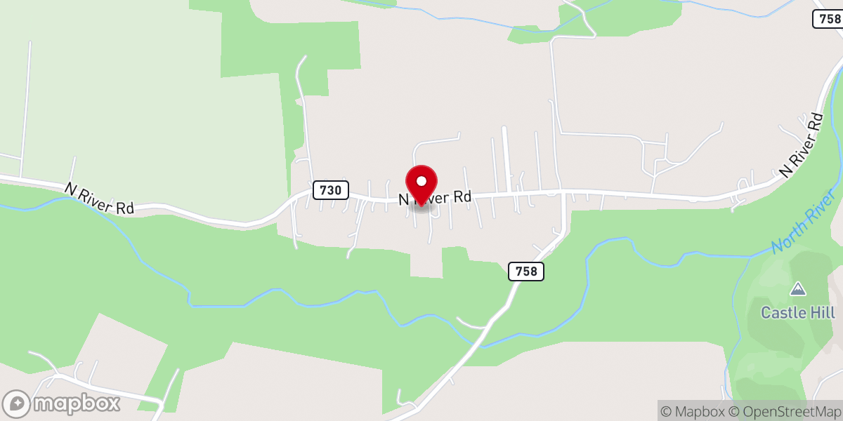 Map showing location of Mount Solon Pentecostal Church