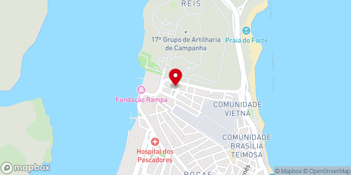 Map showing location of Santuário Arquidiocesano dos Santos Reis