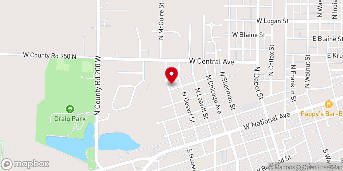 Map showing location of Good Tidings Tabernacle