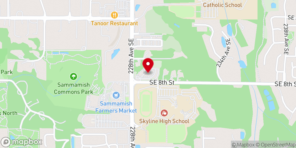 Map showing location of Sammamish Hills Lutheran Church ELCA