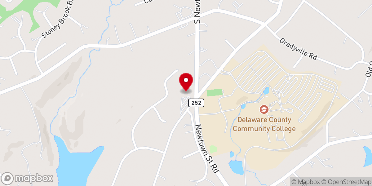 Map showing location of Springton Lake Presbyterian Church