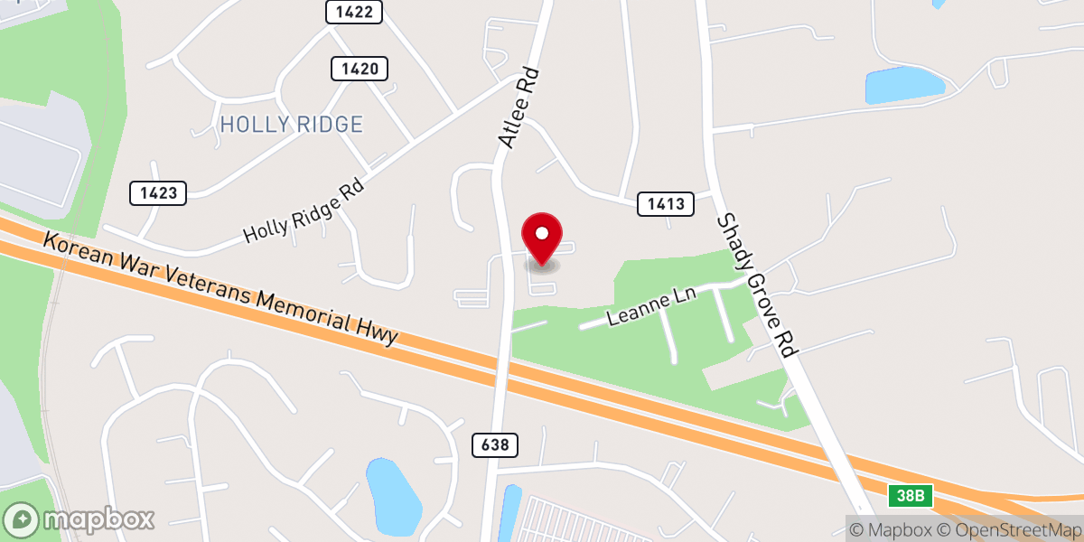 Map showing location of Life Church