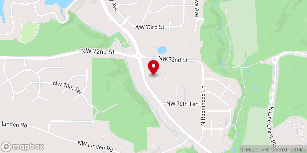 Map showing location of North Lake Church Inc