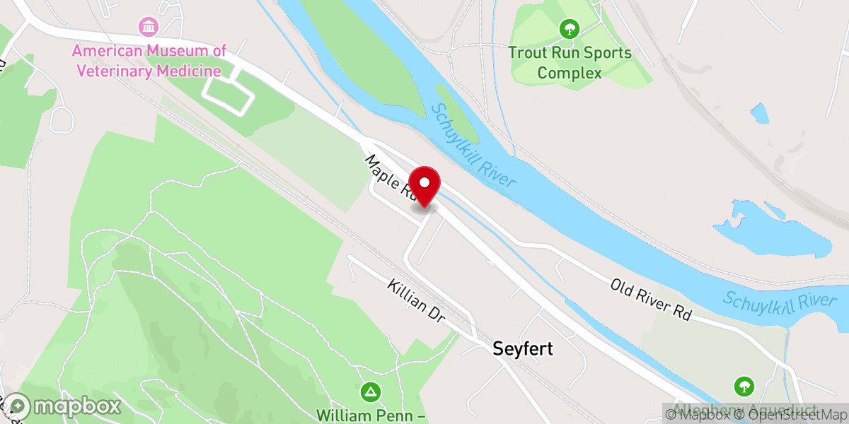 Map showing location of Seyfert Wesleyan Church