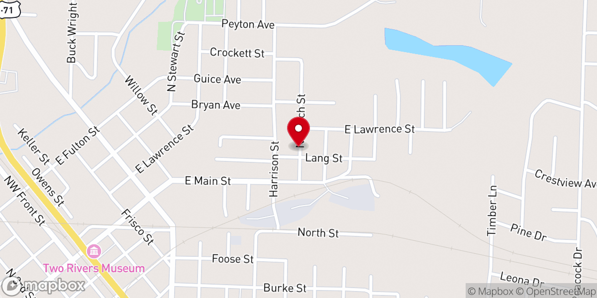 Map showing location of Craig Chapel African Methodist Episcopal Church