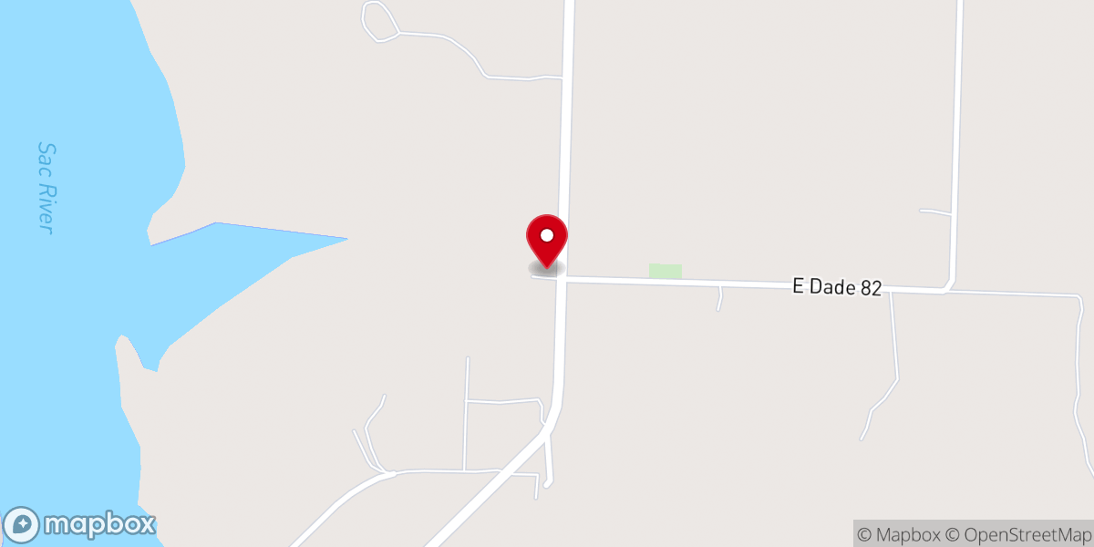 Map showing location of Friend Church