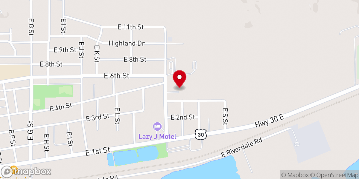 Map showing location of New Hope Church