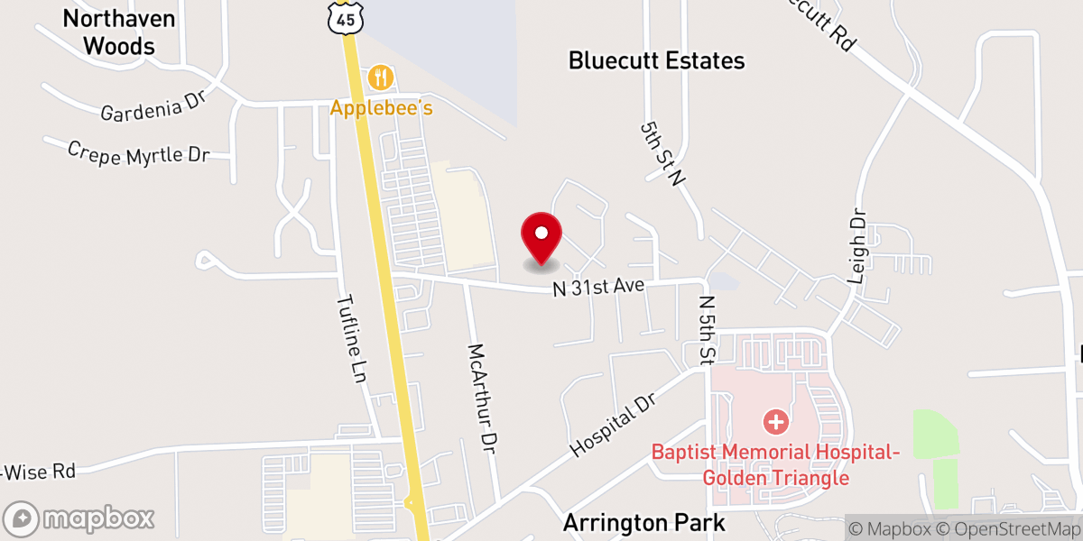 Map showing location of Christ Covenant Church
