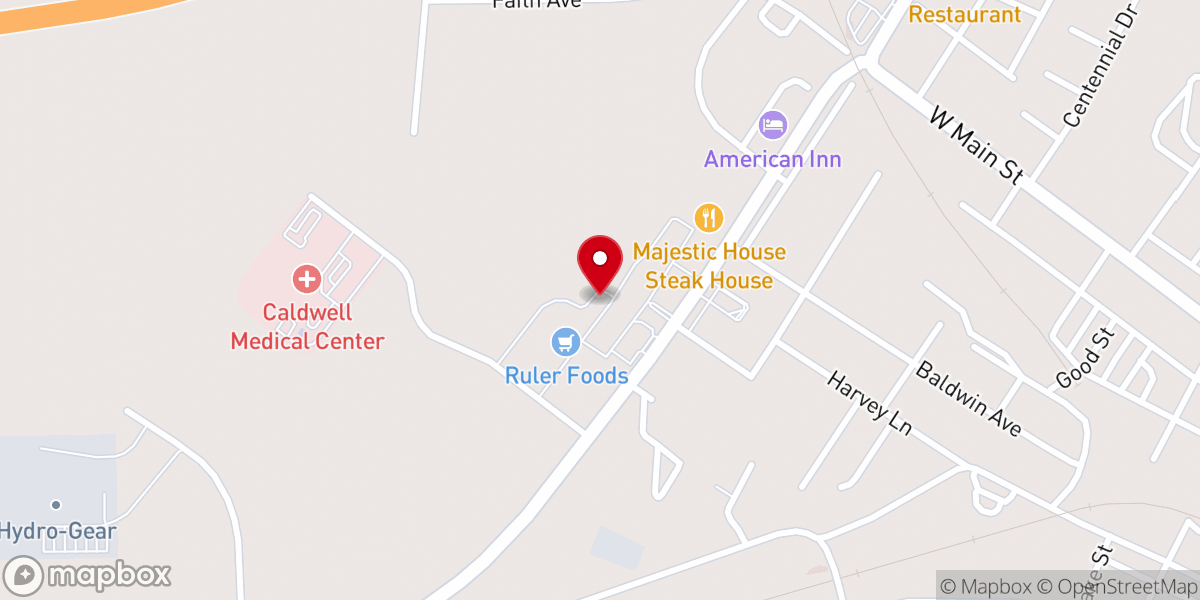 Map showing location of Audibel Hearing Center