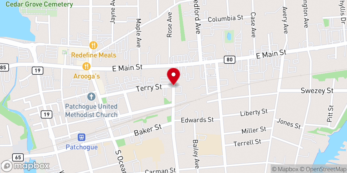 Map showing location of Saint Paul's Episcopal Church