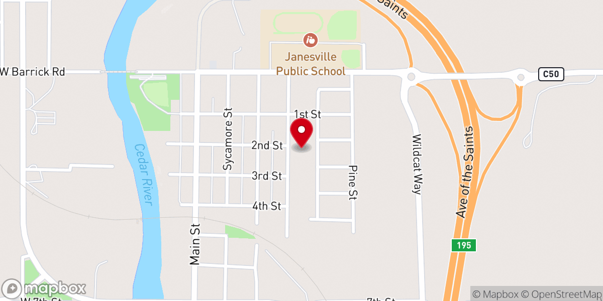 Map showing location of Messiah Lutheran Church