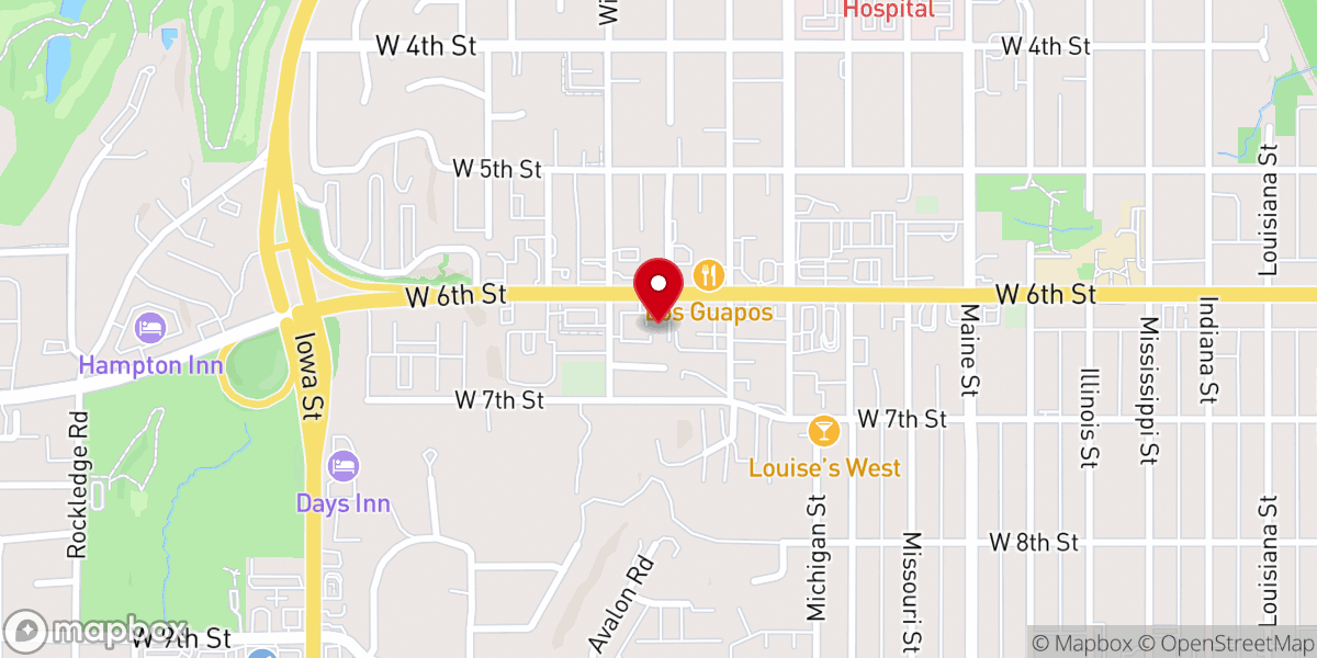 Map showing location of Catholic Charities of Northeast Kansas - Lawrence