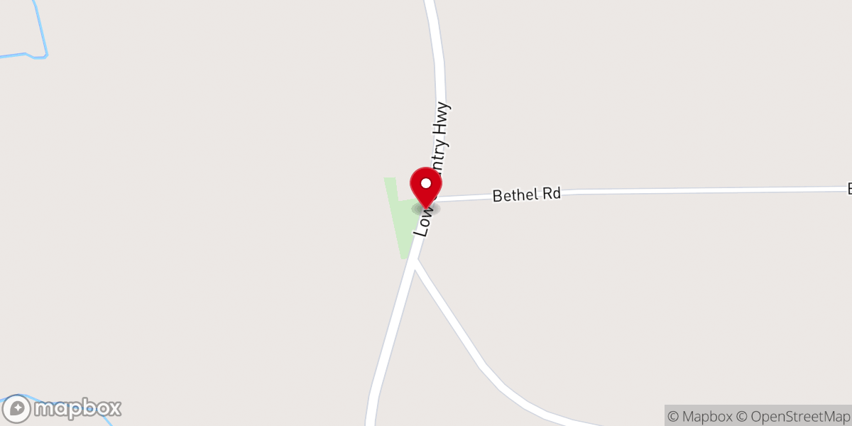 Map showing location of Bethel Methodist Church