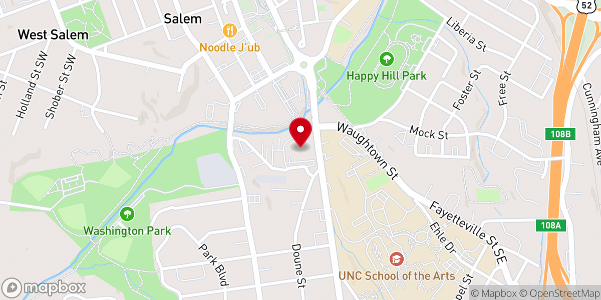 Map showing location of Elevation Church - Winston-Salem